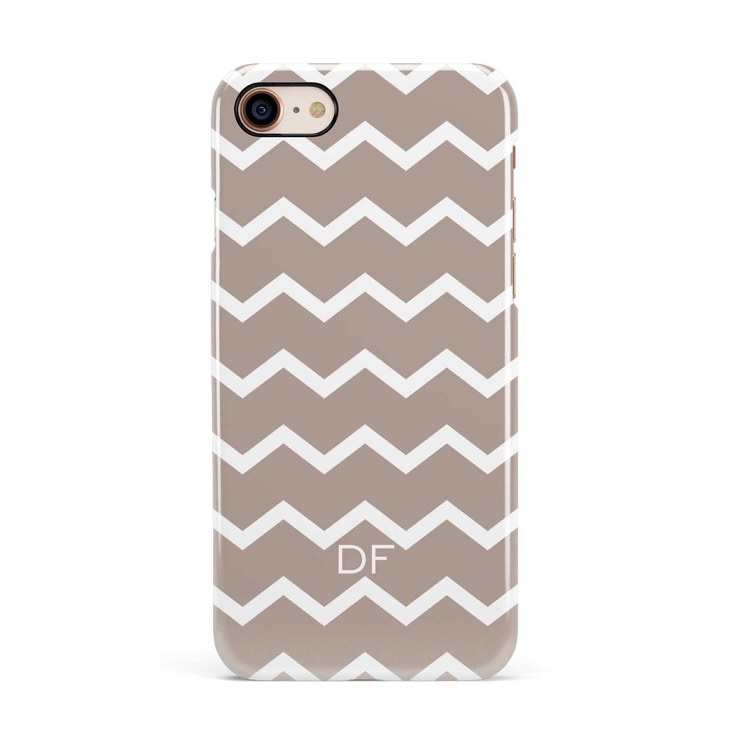 Personalised Chevron Beige Apple iPhone 7 8 3D Snap Case