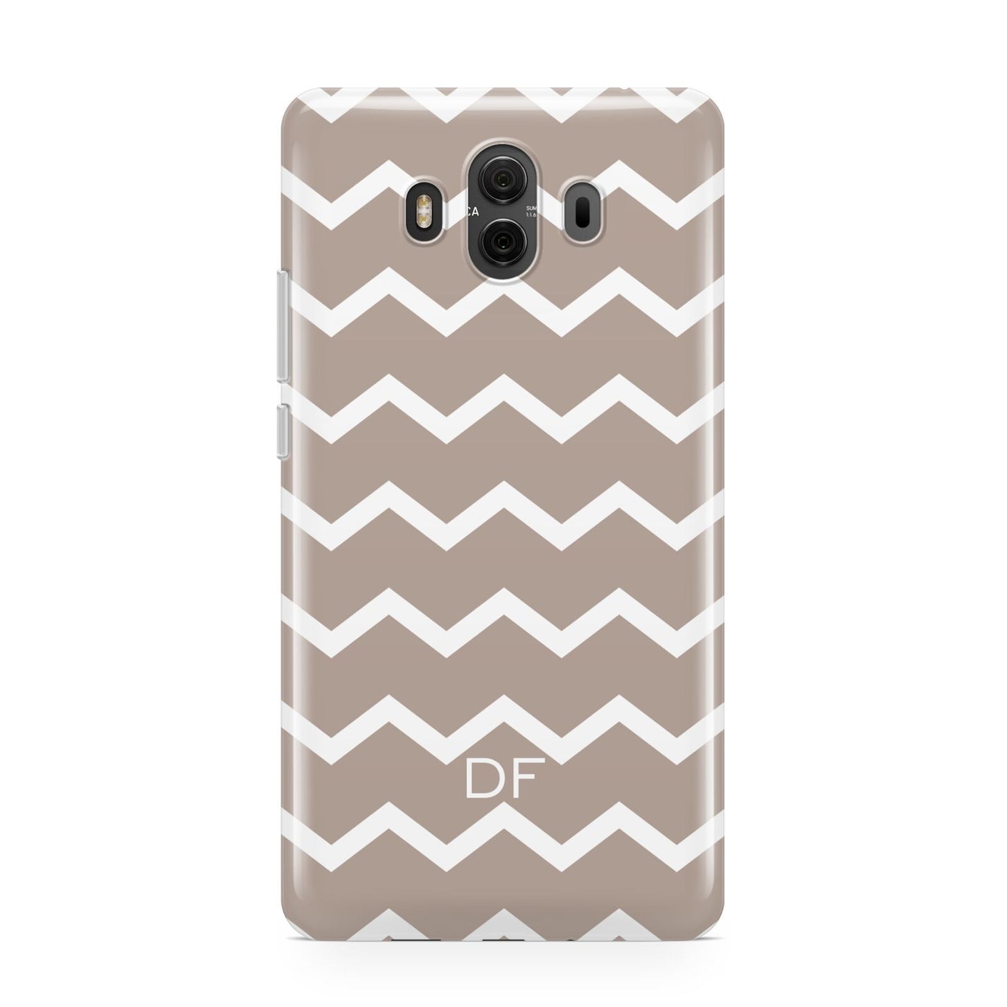 Personalised Chevron Beige Huawei Mate 10 Protective Phone Case