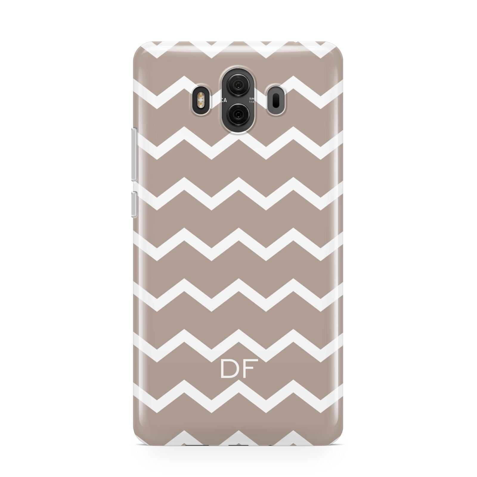 Personalised Chevron Beige Huawei Mate 10 Protective Phone Case