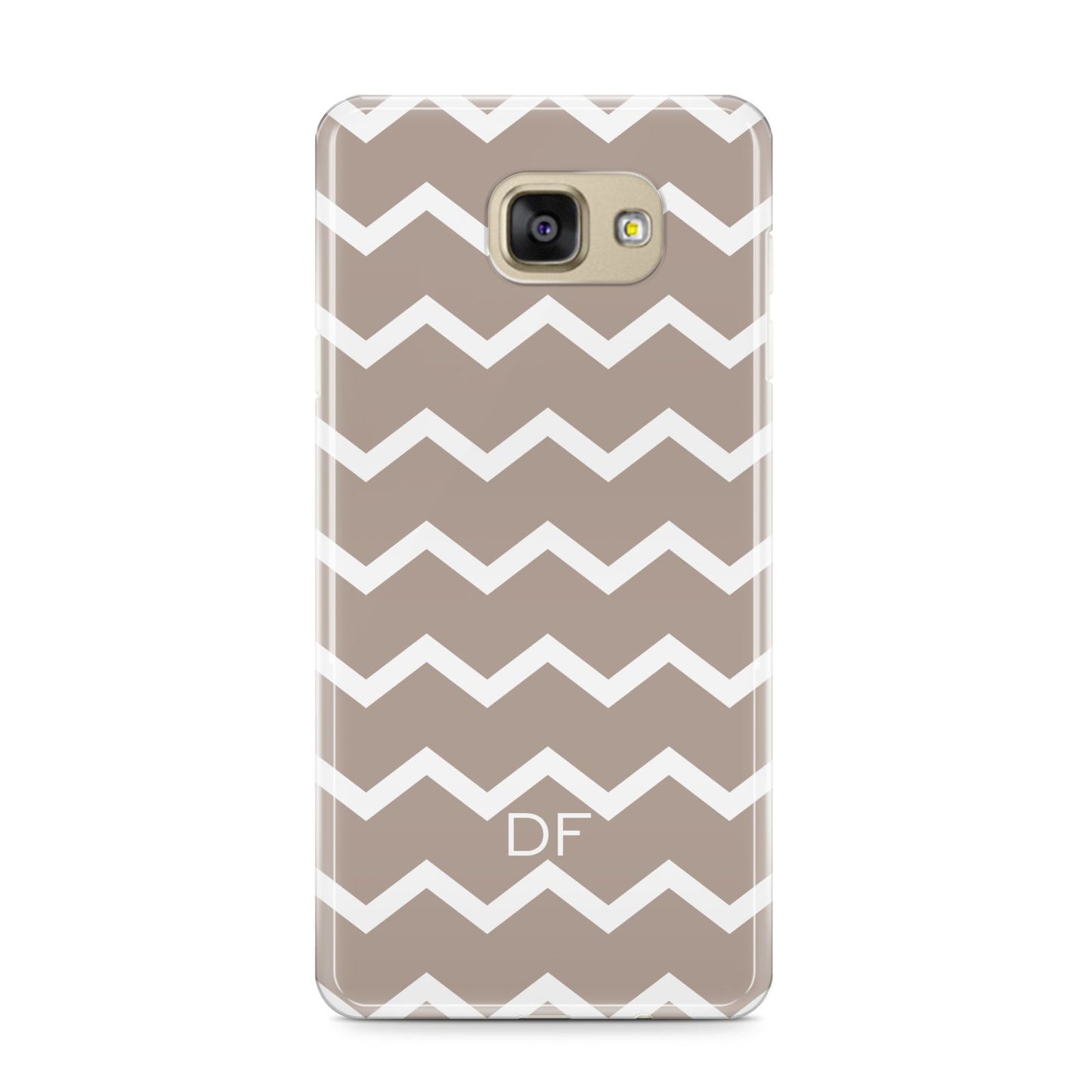 Personalised Chevron Beige Samsung Galaxy A9 2016 Case on gold phone