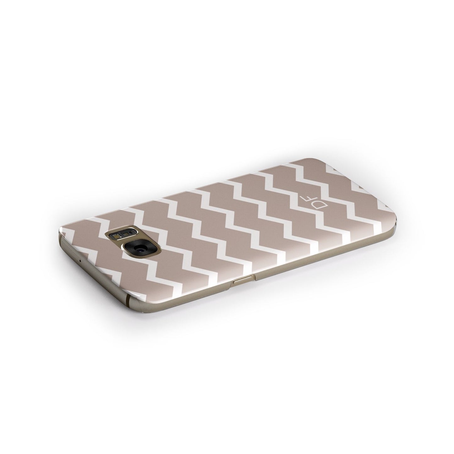 Personalised Chevron Beige Samsung Galaxy Case Side Close Up