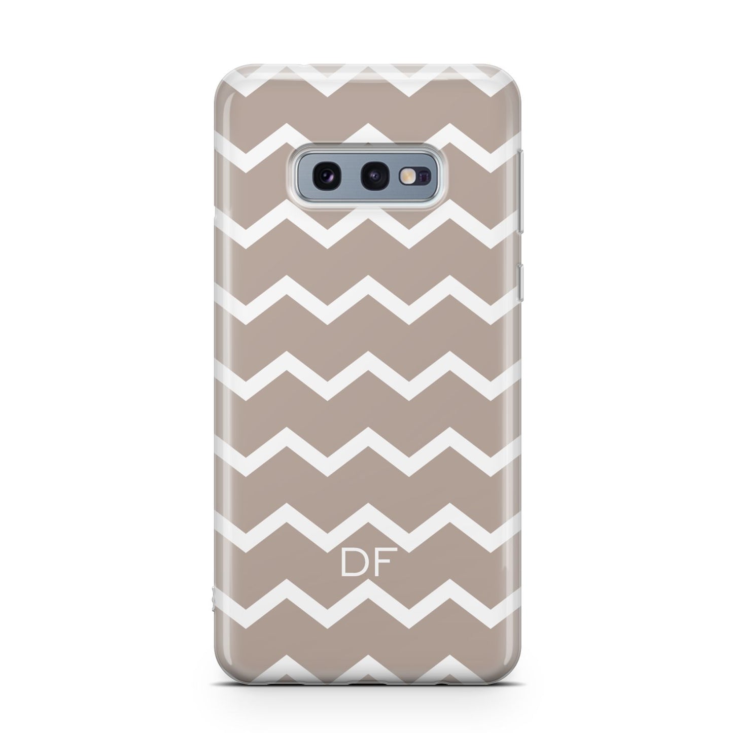 Personalised Chevron Beige Samsung Galaxy S10E Case