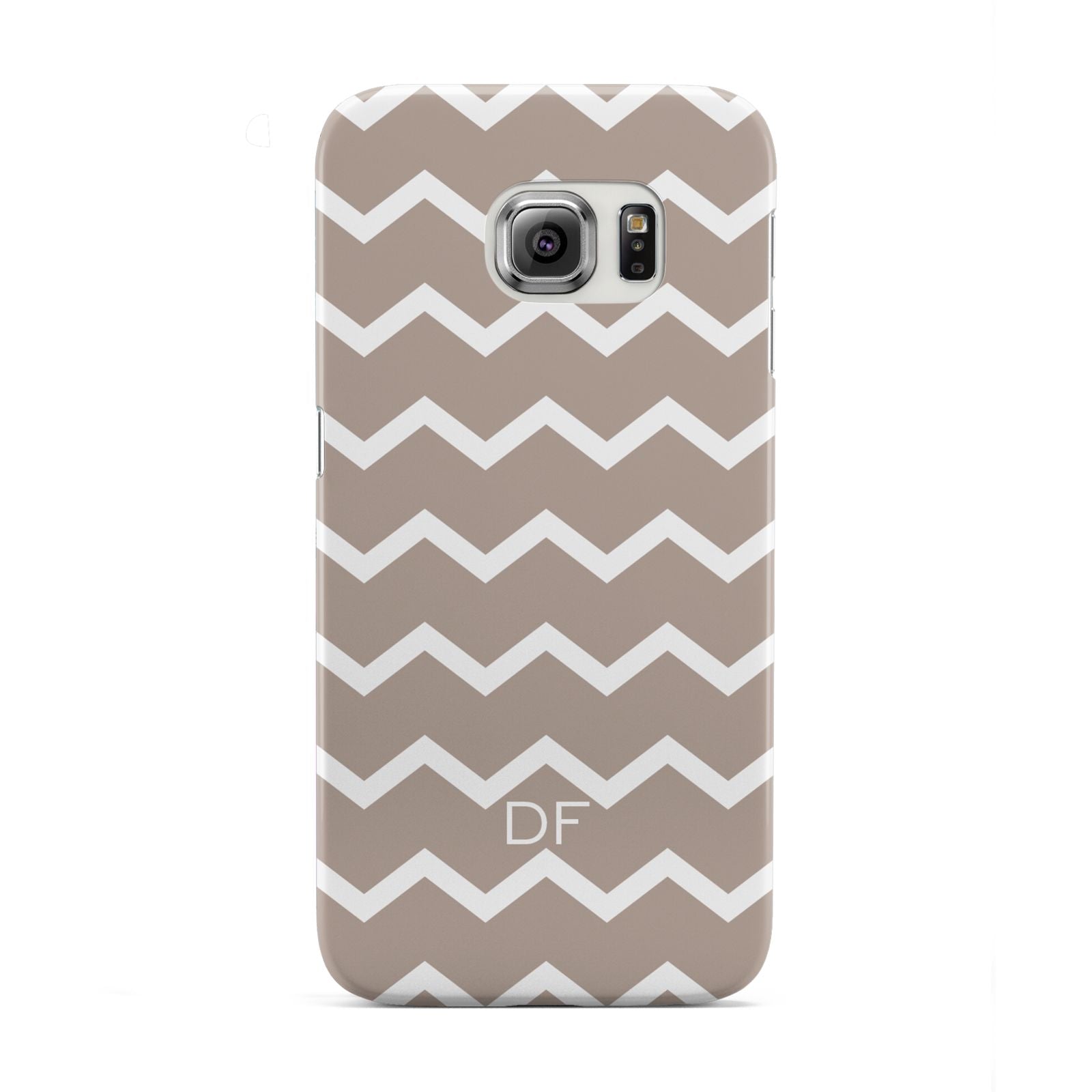 Personalised Chevron Beige Samsung Galaxy S6 Edge Case