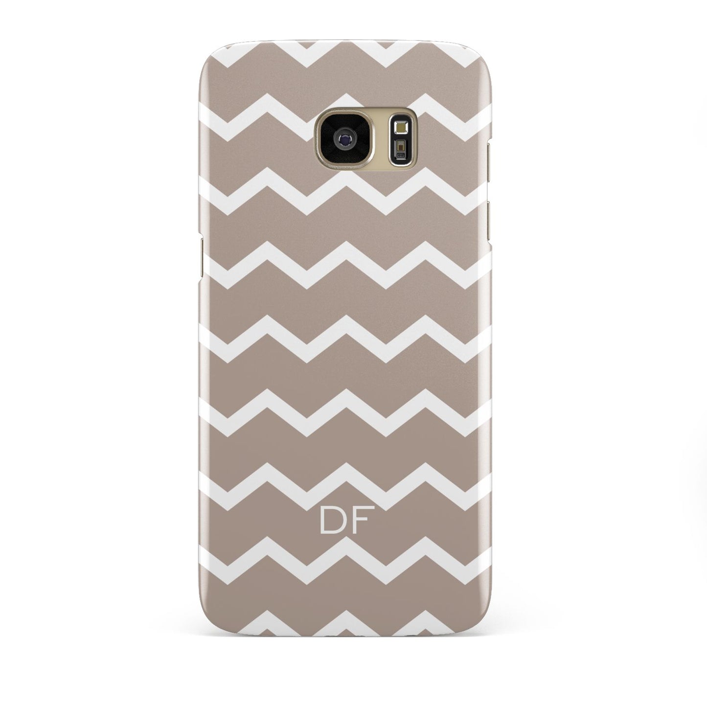 Personalised Chevron Beige Samsung Galaxy S7 Edge Case