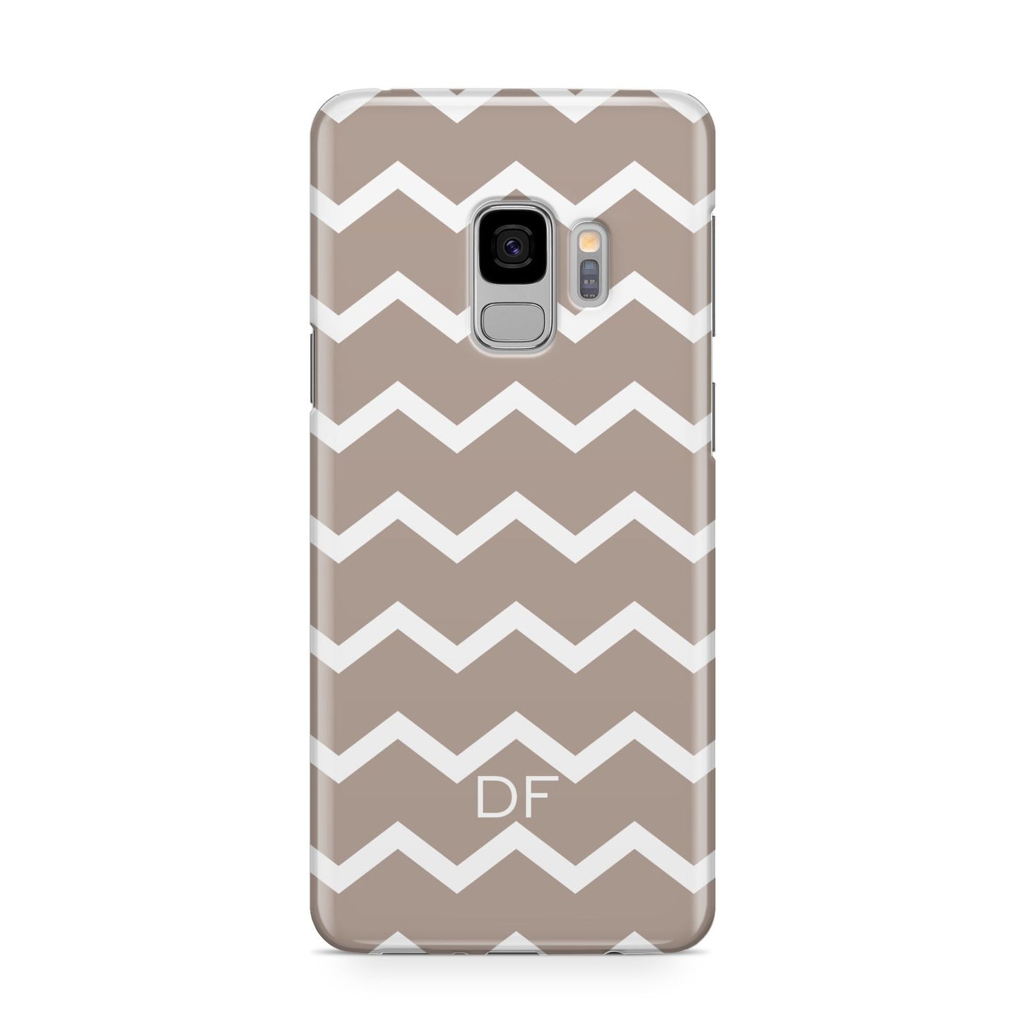 Personalised Chevron Beige Samsung Galaxy S9 Case