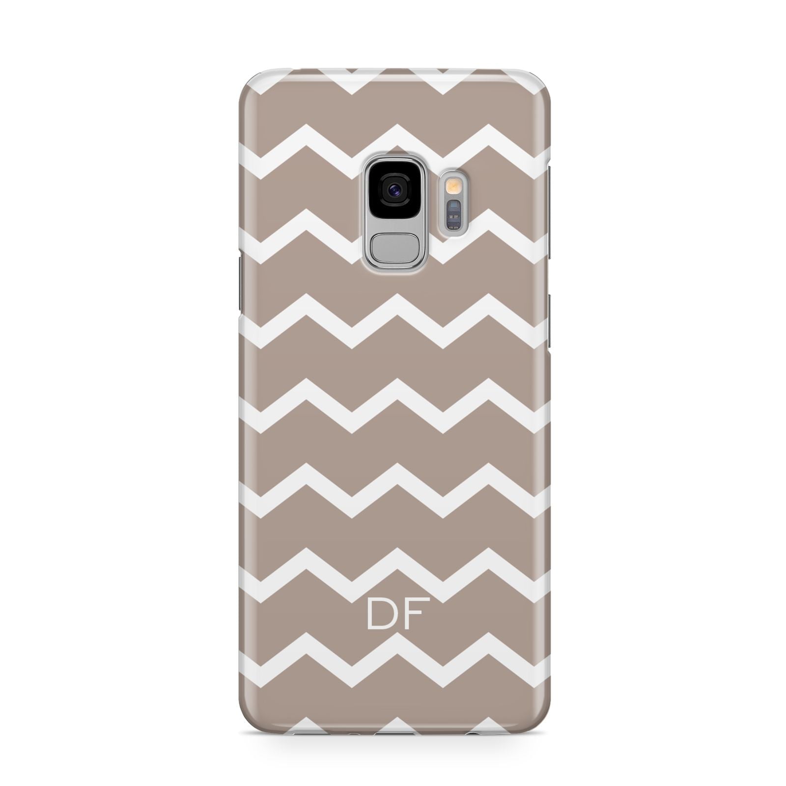 Personalised Chevron Beige Samsung Galaxy S9 Case