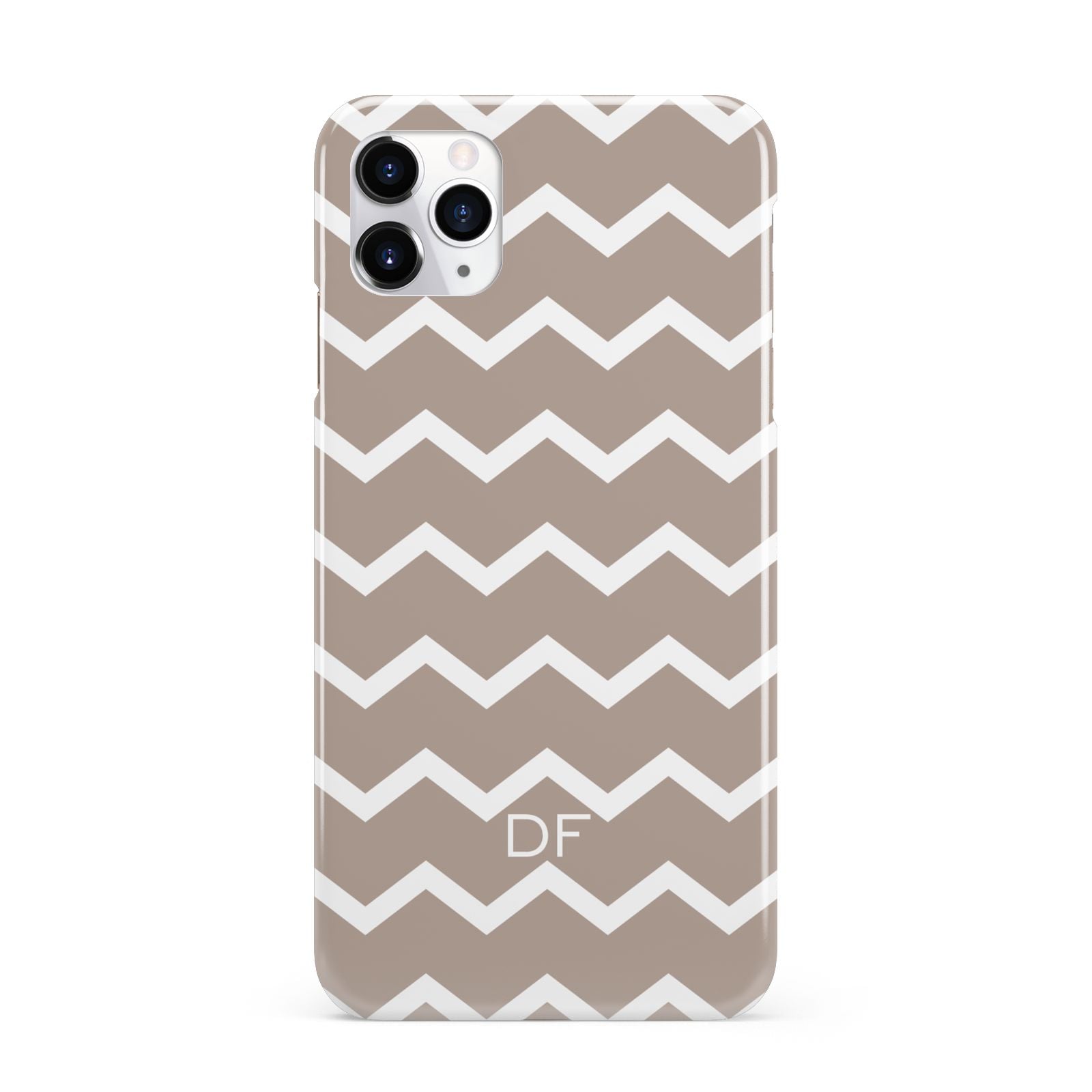 Personalised Chevron Beige iPhone 11 Pro Max 3D Snap Case