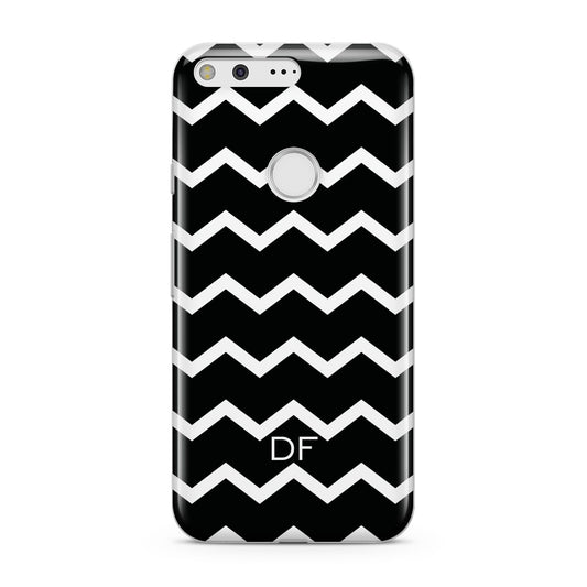 Personalised Chevron Black Google Pixel Case