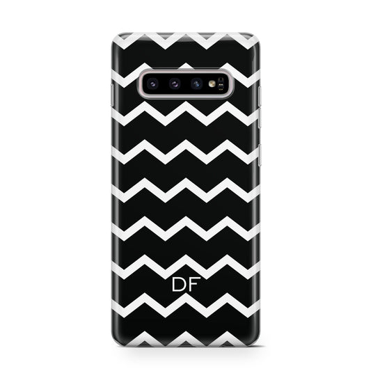 Personalised Chevron Black Protective Samsung Galaxy Case