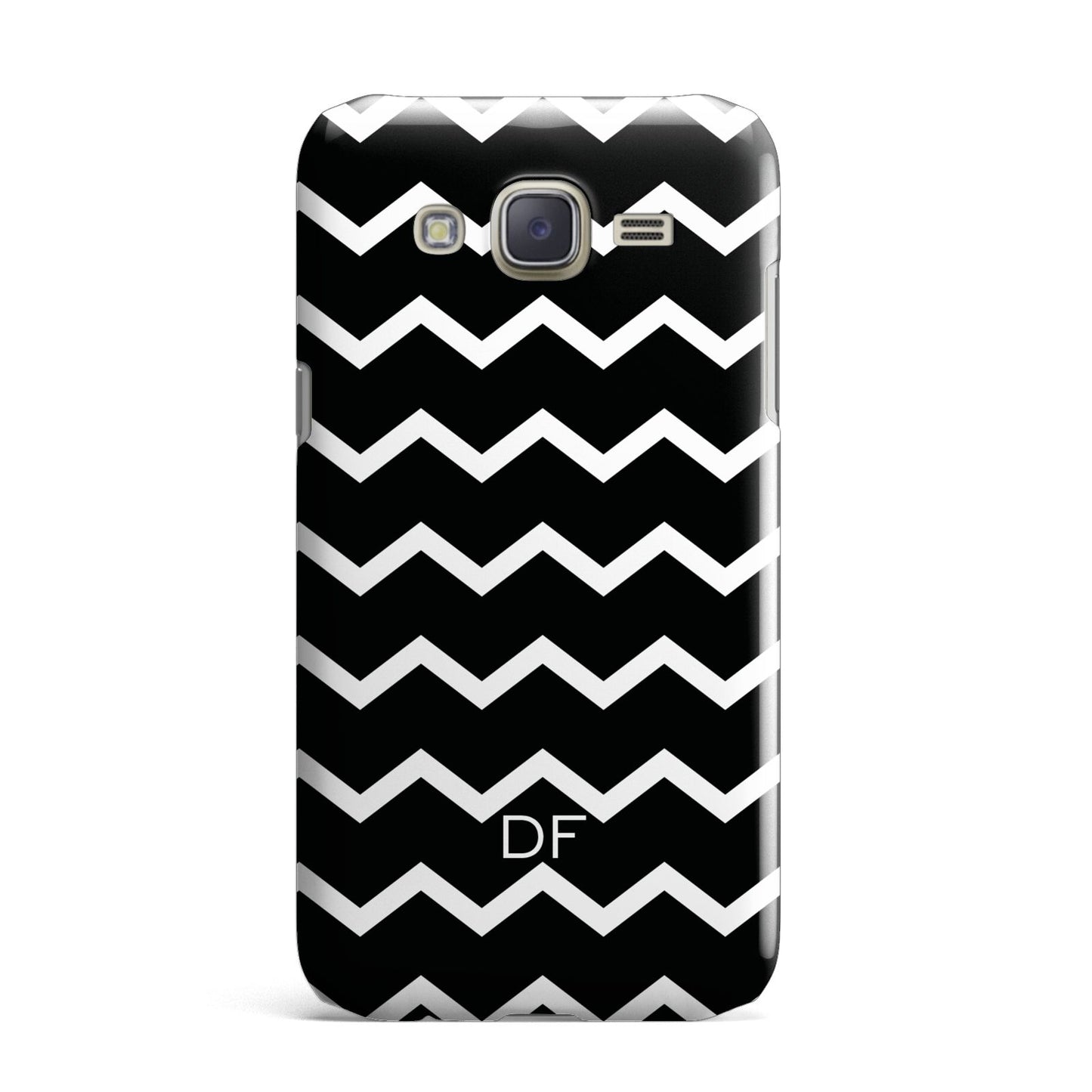 Personalised Chevron Black Samsung Galaxy J7 Case