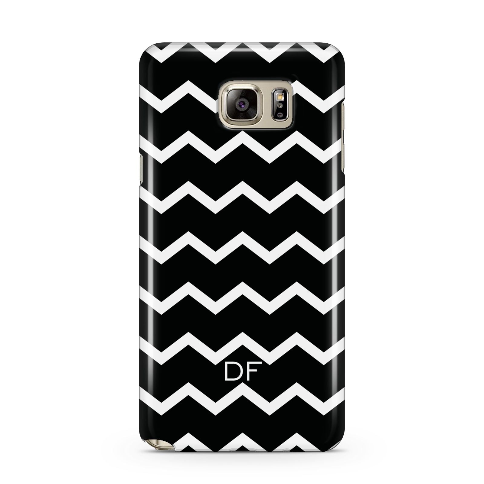 Personalised Chevron Black Samsung Galaxy Note 5 Case