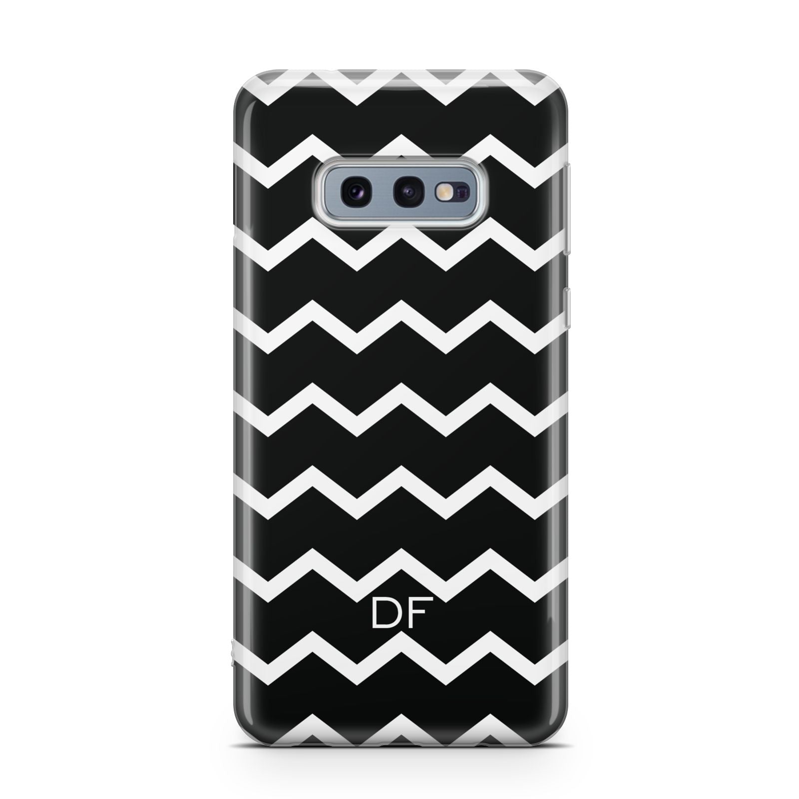 Personalised Chevron Black Samsung Galaxy S10E Case