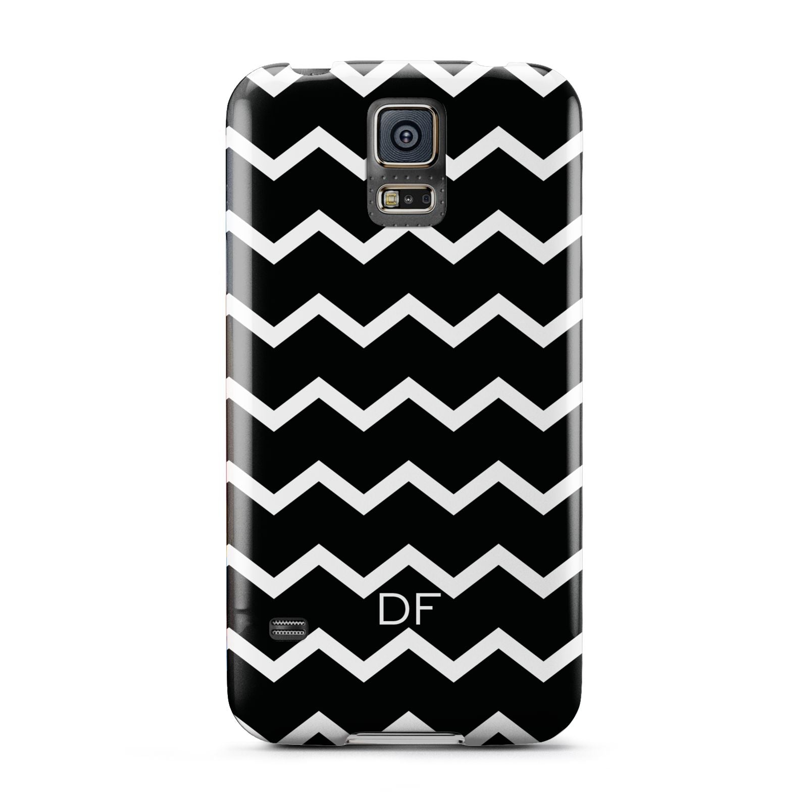 Personalised Chevron Black Samsung Galaxy S5 Case