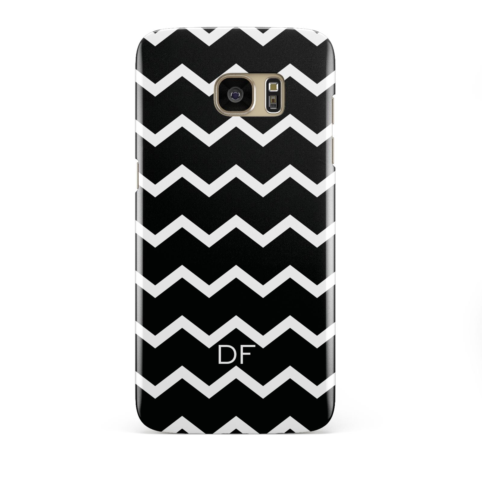 Personalised Chevron Black Samsung Galaxy S7 Edge Case