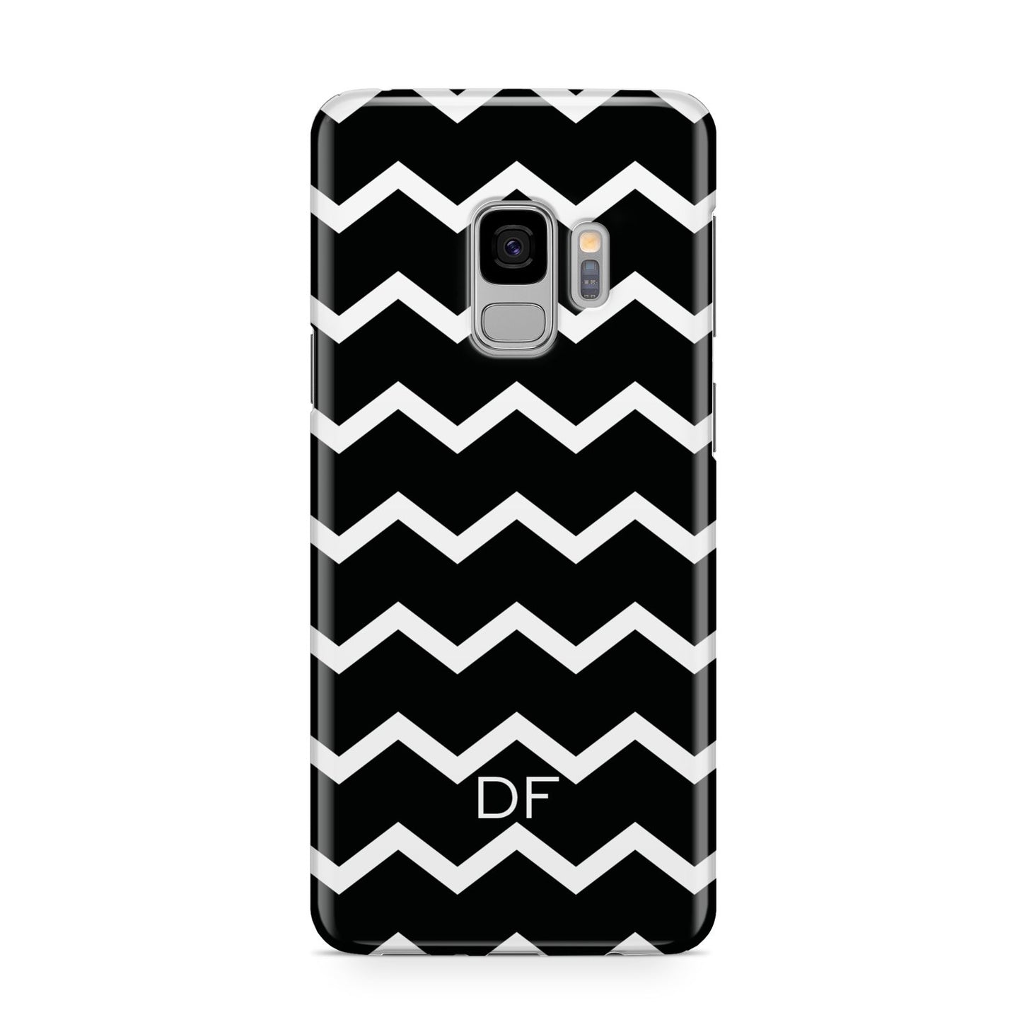 Personalised Chevron Black Samsung Galaxy S9 Case