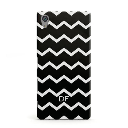 Personalised Chevron Black Sony Xperia Case