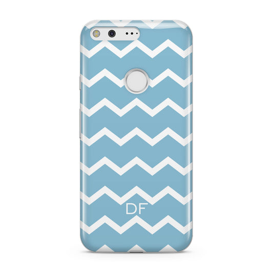 Personalised Chevron Blue Google Pixel Case