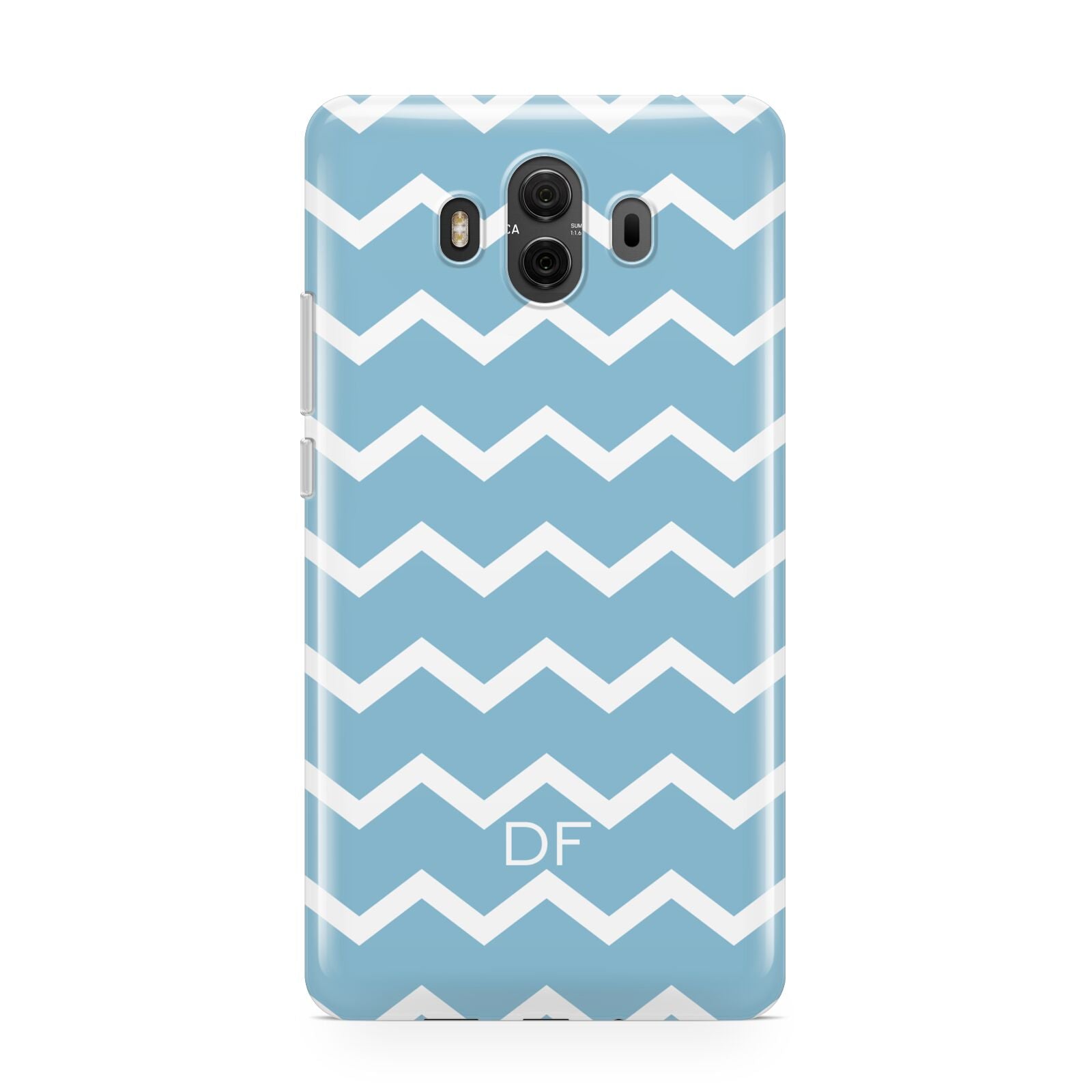 Personalised Chevron Blue Huawei Mate 10 Protective Phone Case