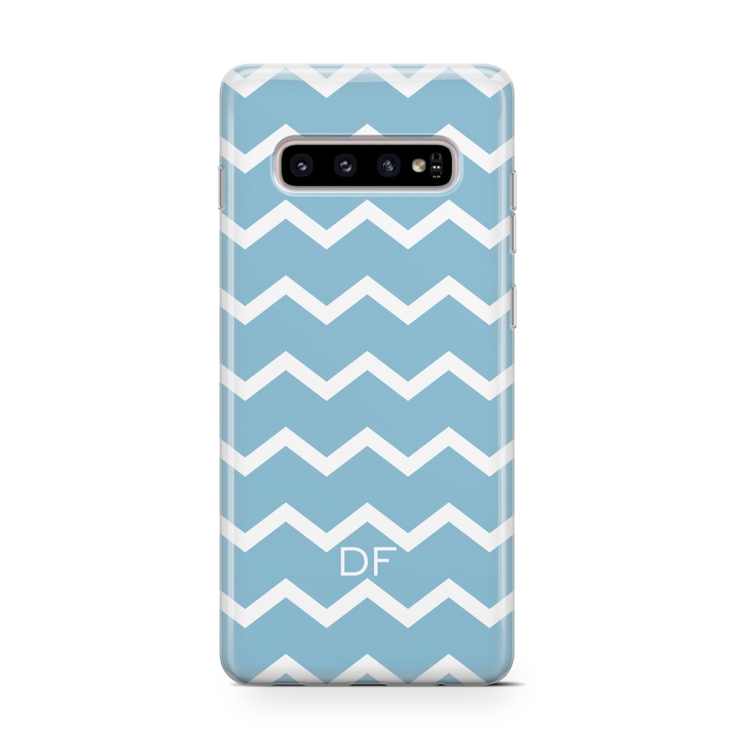 Personalised Chevron Blue Samsung Galaxy S10 Case