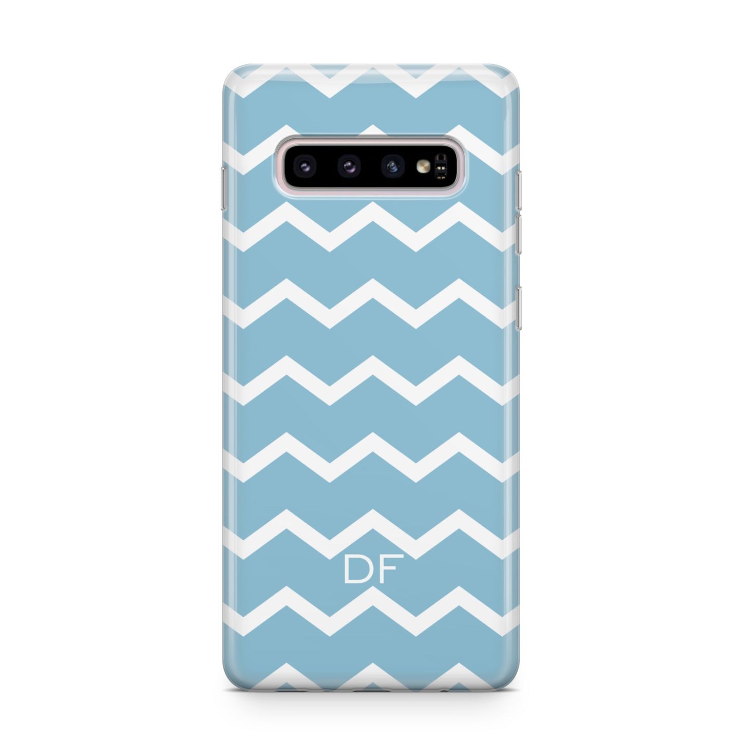 Personalised Chevron Blue Samsung Galaxy S10 Plus Case