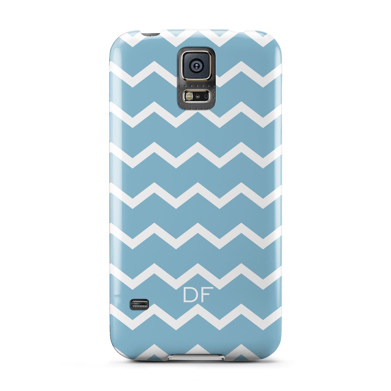 Personalised Chevron Blue Samsung Galaxy S5 Case