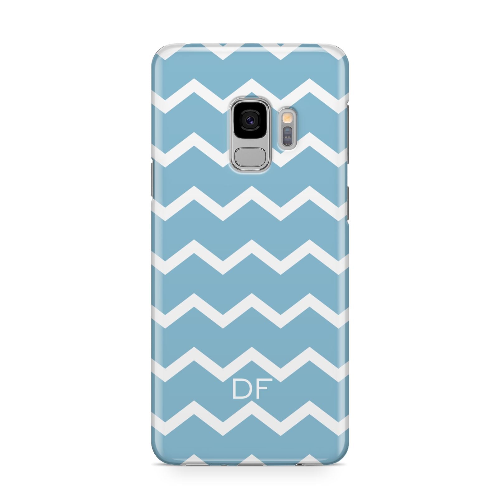 Personalised Chevron Blue Samsung Galaxy S9 Case