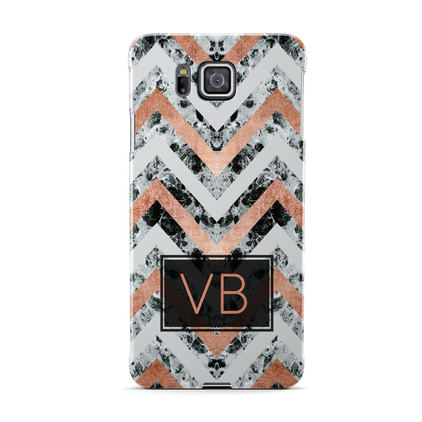 Personalised Chevron Marble Initials Samsung Galaxy Alpha Case