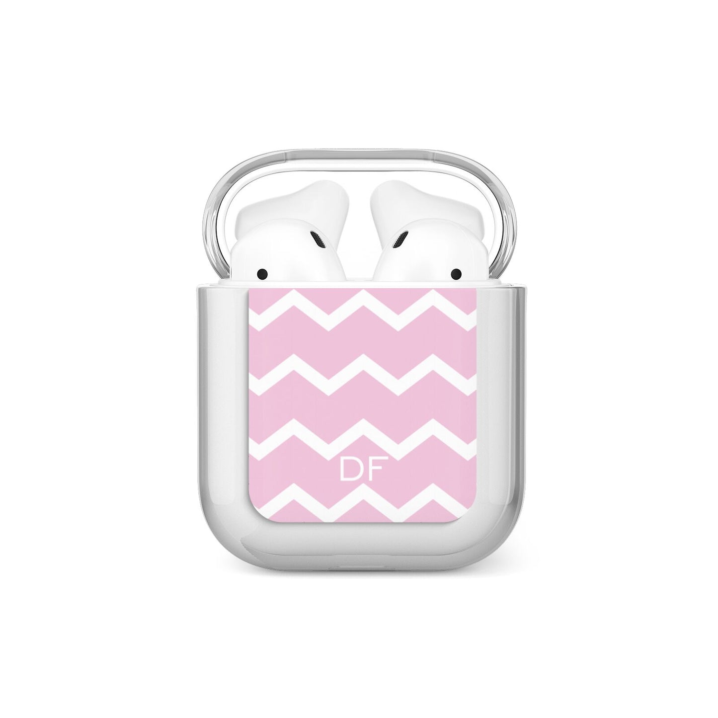 Personalised Chevron Pink AirPods Case