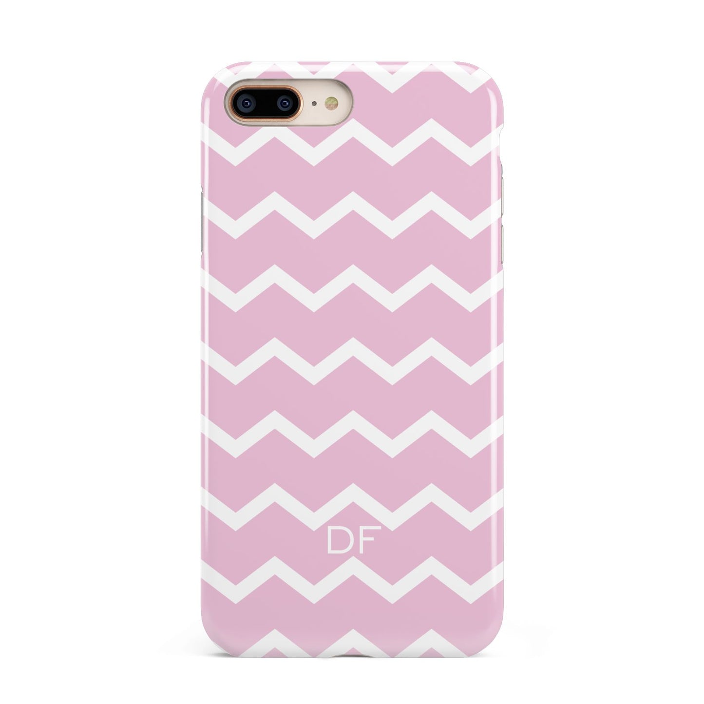 Personalised Chevron Pink Apple iPhone 7 8 Plus 3D Tough Case