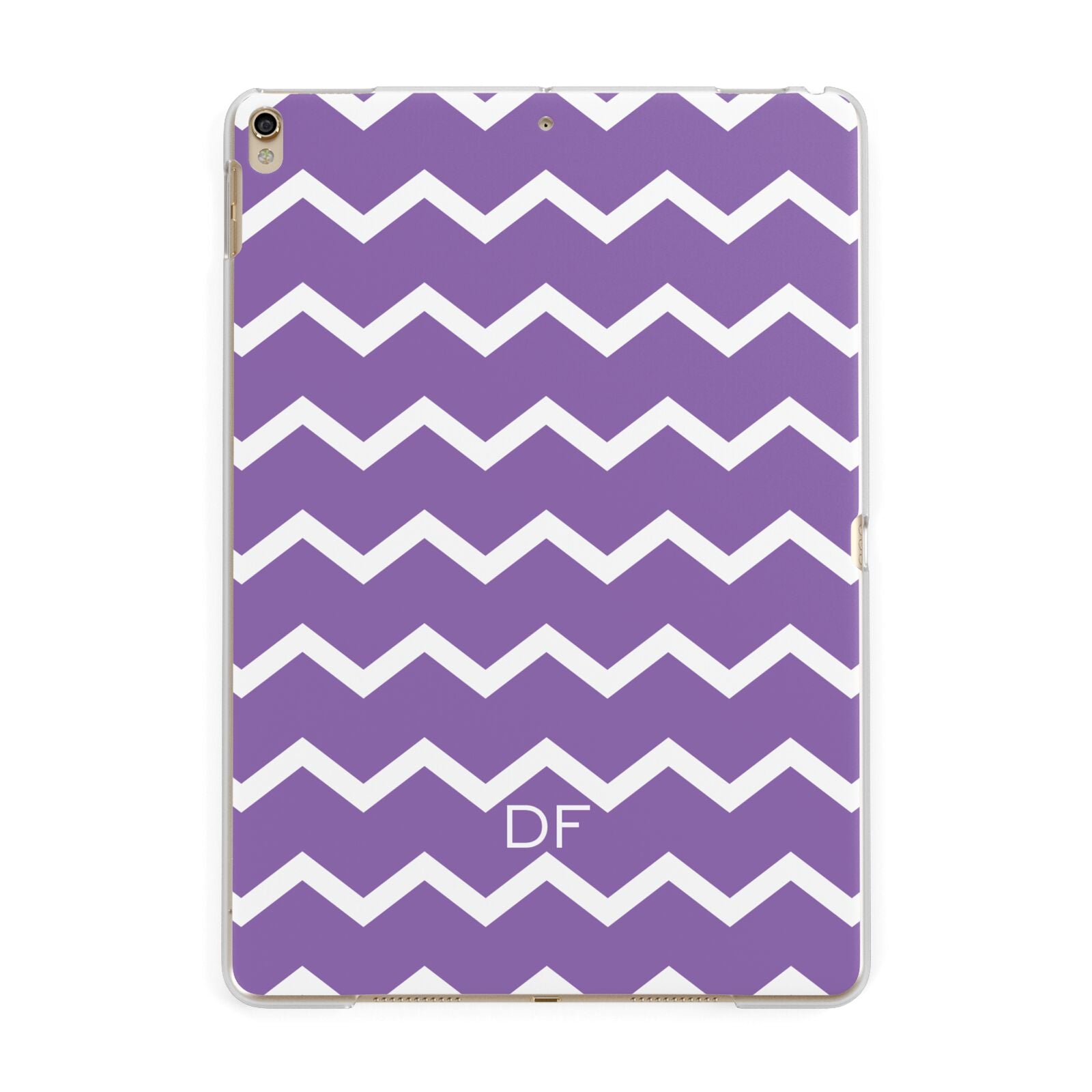 Personalised Chevron Purple Apple iPad Gold Case