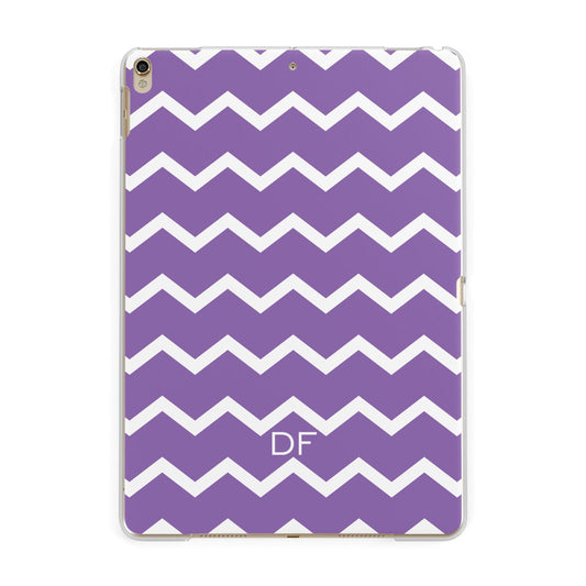 Personalised Chevron Purple Apple iPad Gold Case