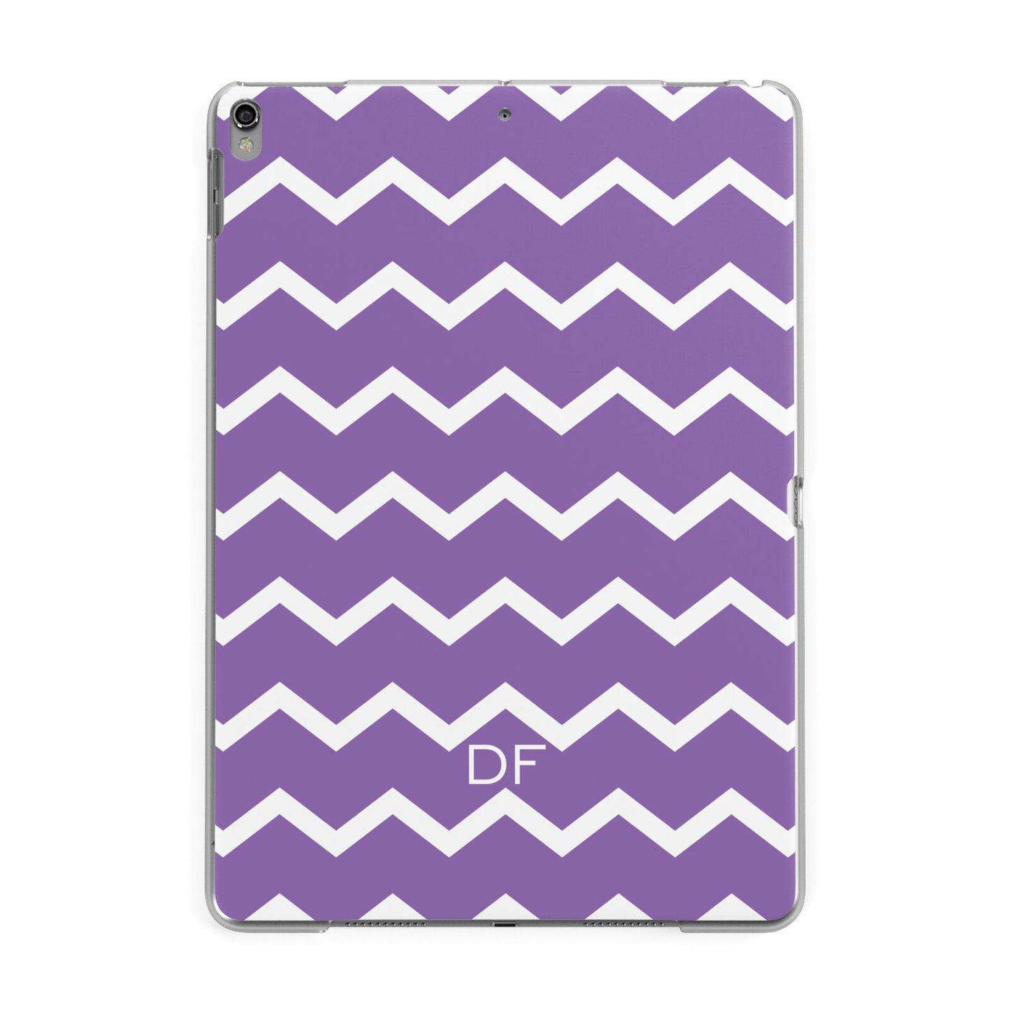 Personalised Chevron Purple Apple iPad Grey Case