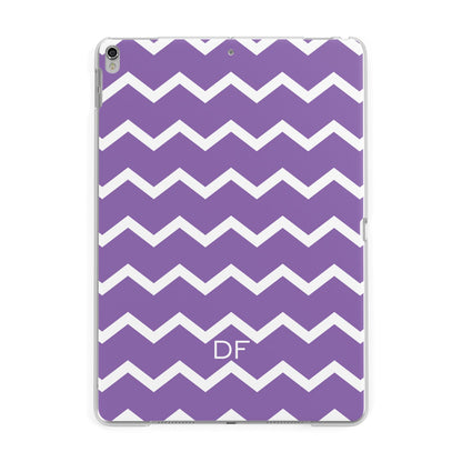 Personalised Chevron Purple Apple iPad Silver Case