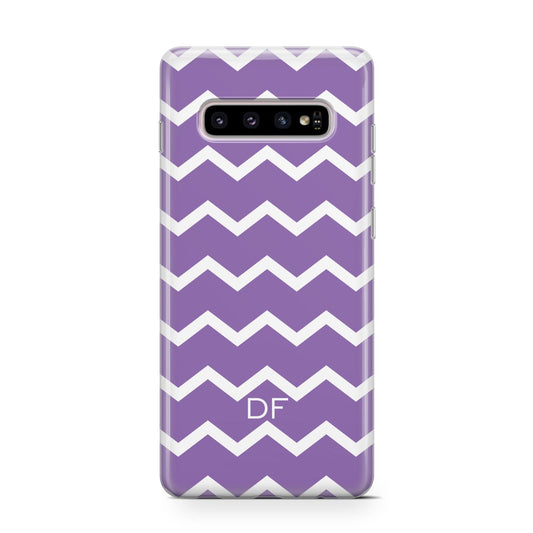 Personalised Chevron Purple Protective Samsung Galaxy Case