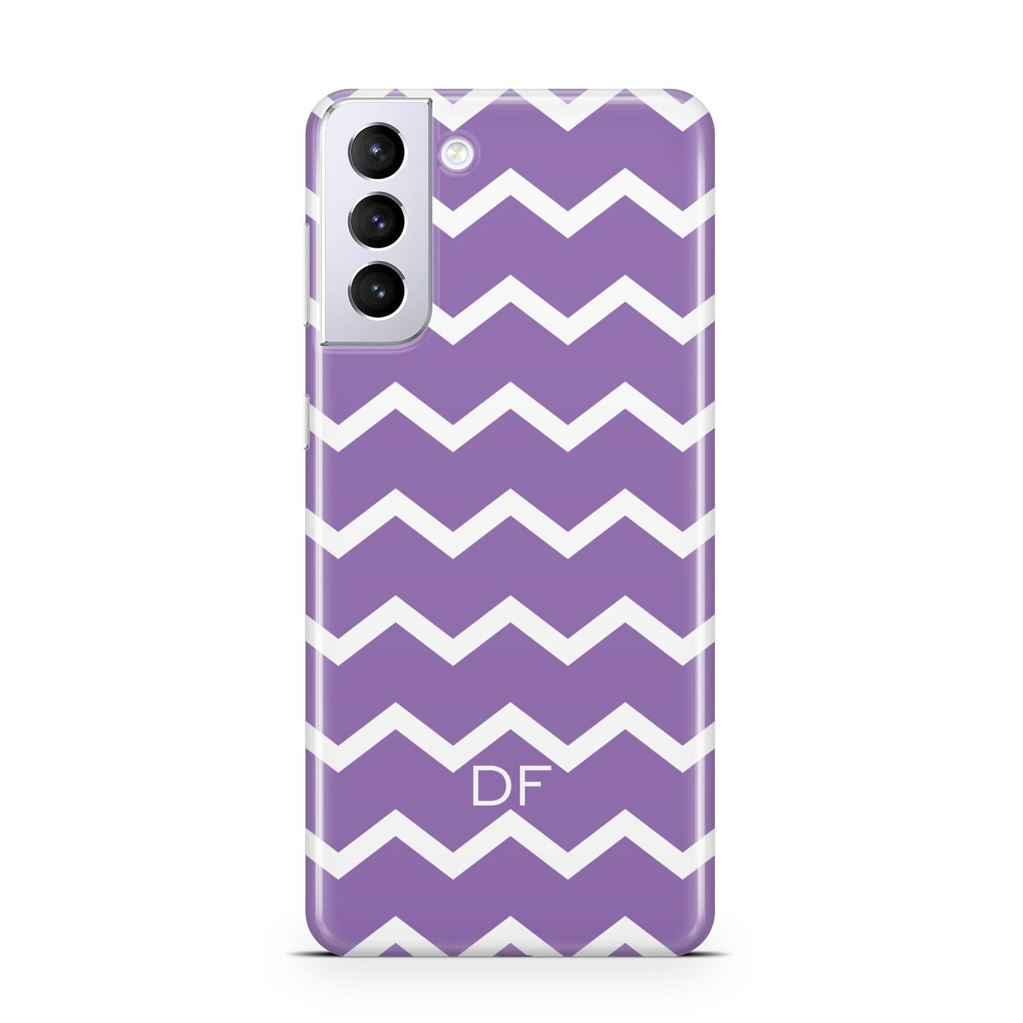 Personalised Chevron Purple Samsung S21 Plus Phone Case