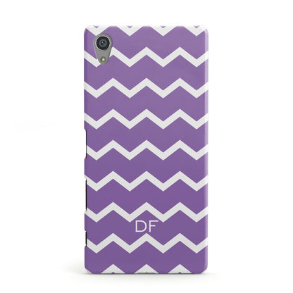 Personalised Chevron Purple Sony Xperia Case