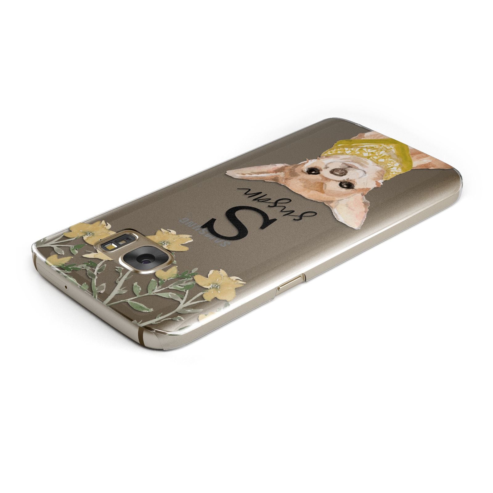 Personalised Chihuahua Dog Samsung Galaxy Case Top Cutout