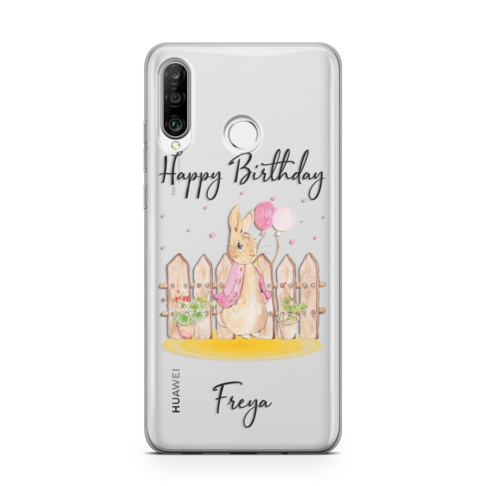 Personalised Children s Birthday Rabbit Huawei P30 Lite Phone Case