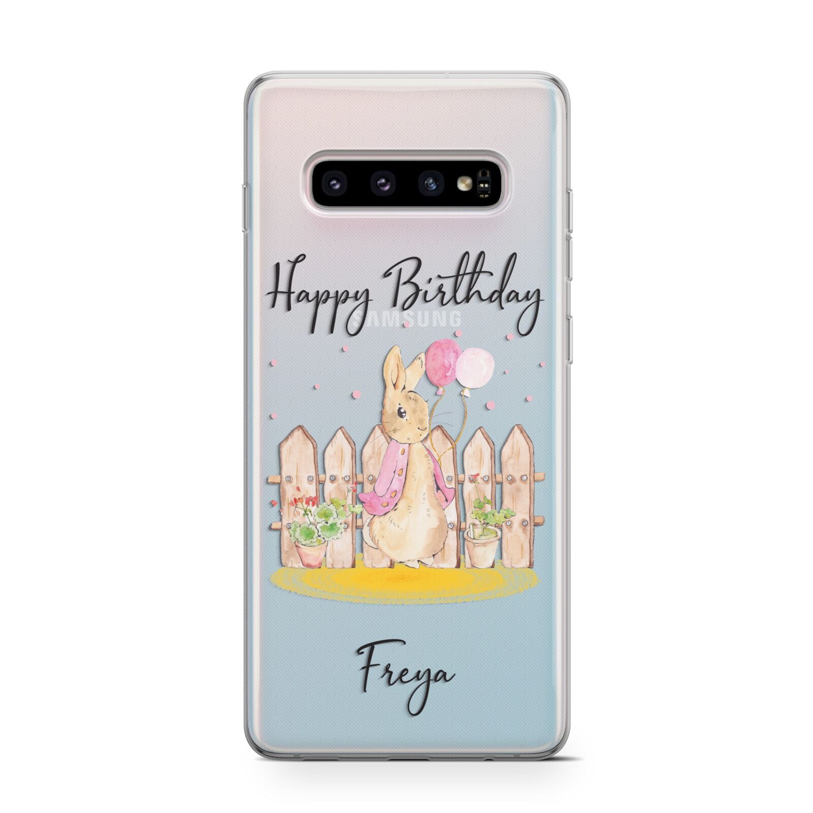 Personalised Children s Birthday Rabbit Protective Samsung Galaxy Case