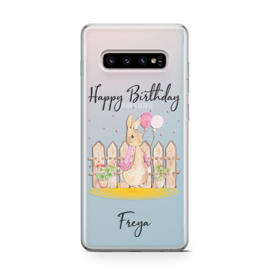 Personalised Children s Birthday Rabbit Protective Samsung Galaxy Case