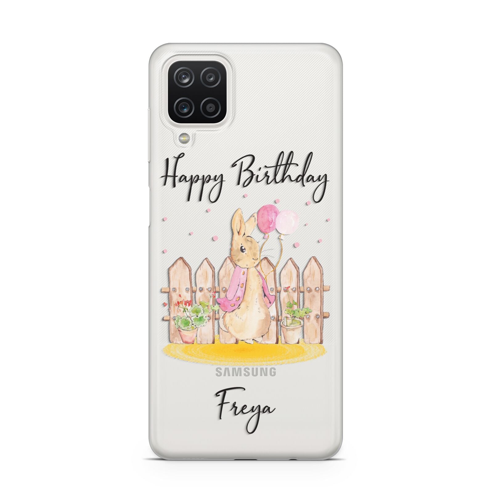 Personalised Children s Birthday Rabbit Samsung A12 Case