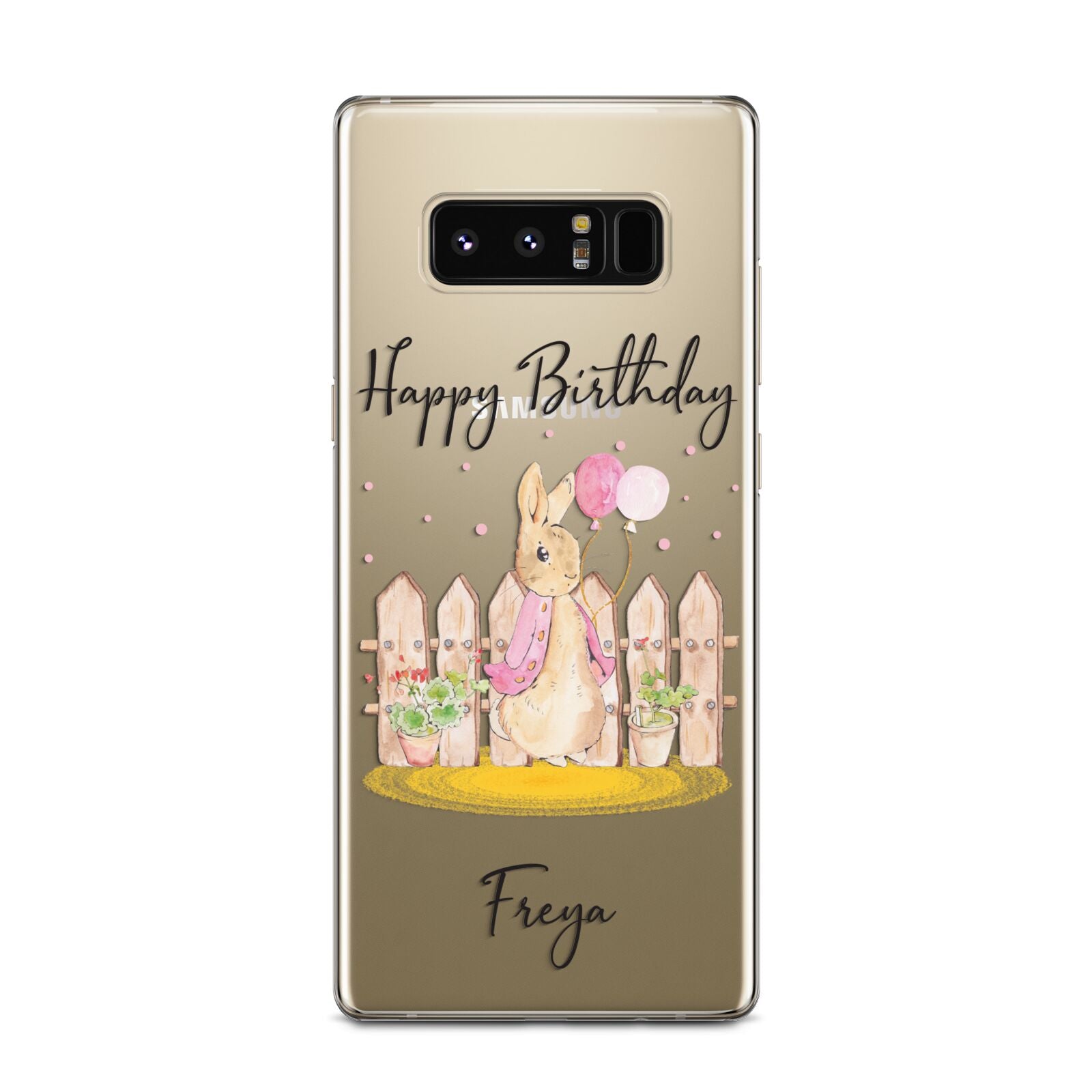 Personalised Children s Birthday Rabbit Samsung Galaxy Note 8 Case