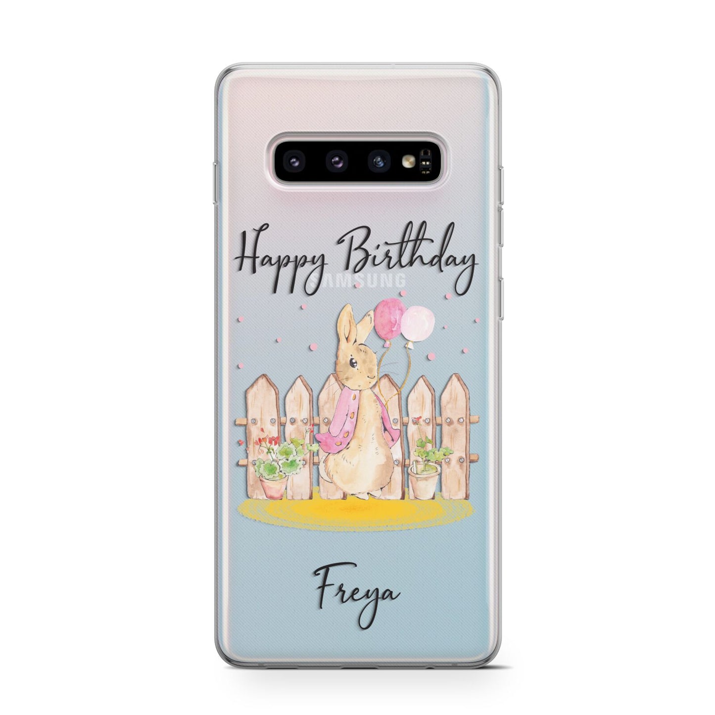 Personalised Children s Birthday Rabbit Samsung Galaxy S10 Case
