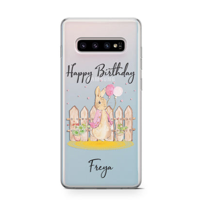 Personalised Children s Birthday Rabbit Samsung Galaxy S10 Case