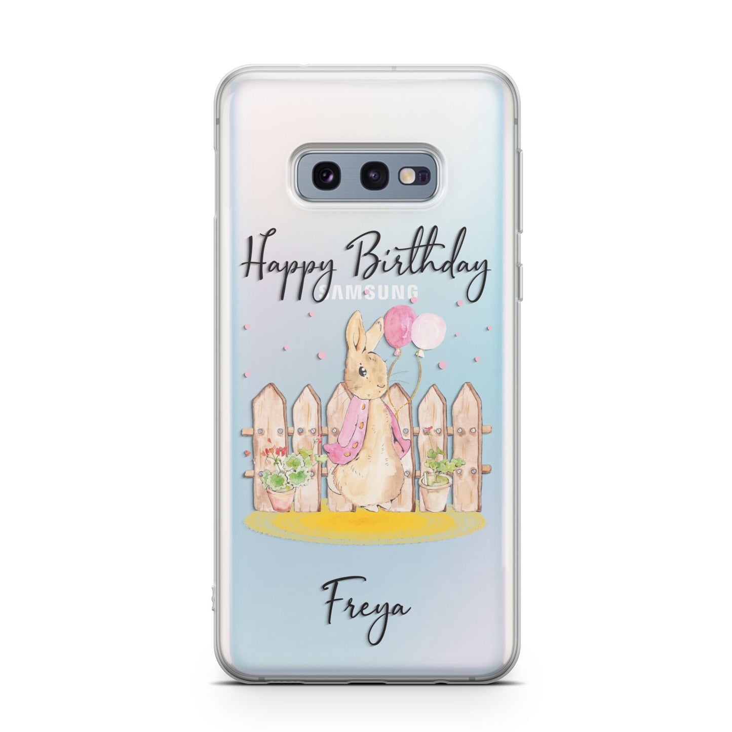 Personalised Children s Birthday Rabbit Samsung Galaxy S10E Case