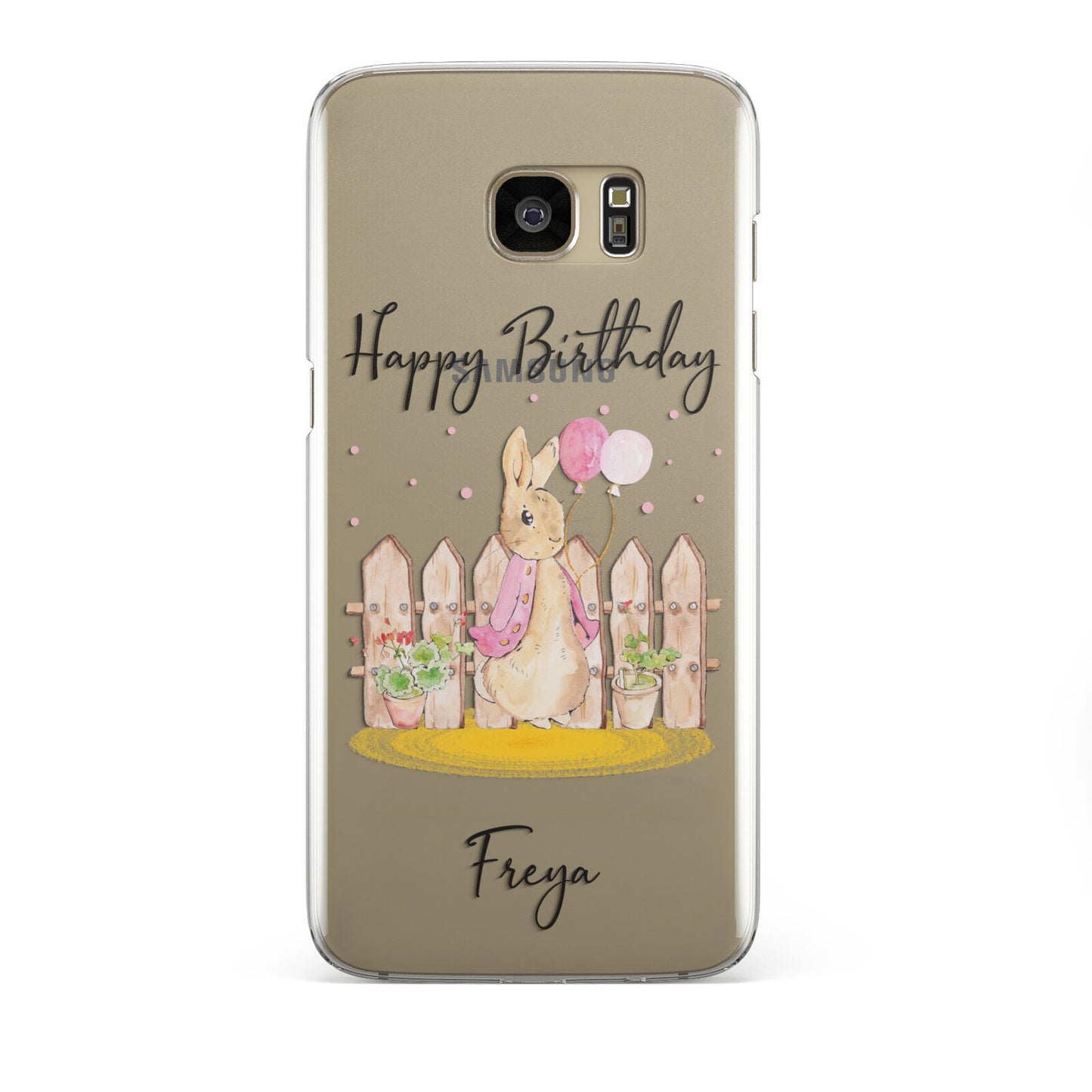 Personalised Children s Birthday Rabbit Samsung Galaxy S7 Edge Case