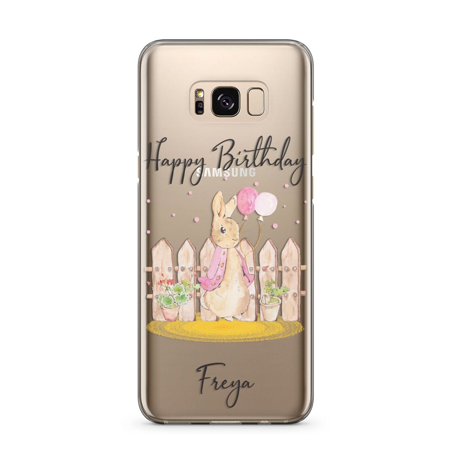 Personalised Children s Birthday Rabbit Samsung Galaxy S8 Plus Case