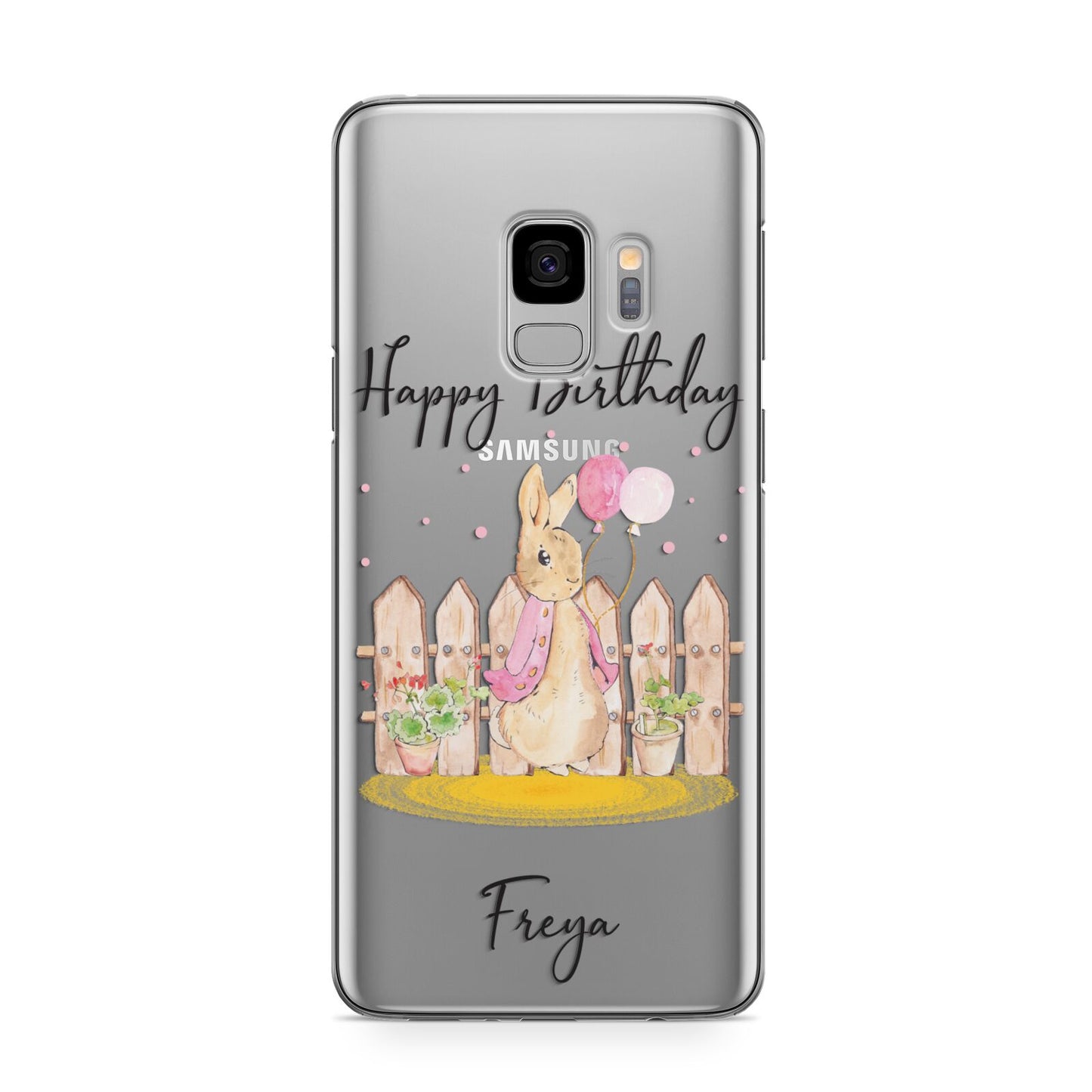 Personalised Children s Birthday Rabbit Samsung Galaxy S9 Case