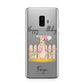 Personalised Children s Birthday Rabbit Samsung Galaxy S9 Plus Case on Silver phone