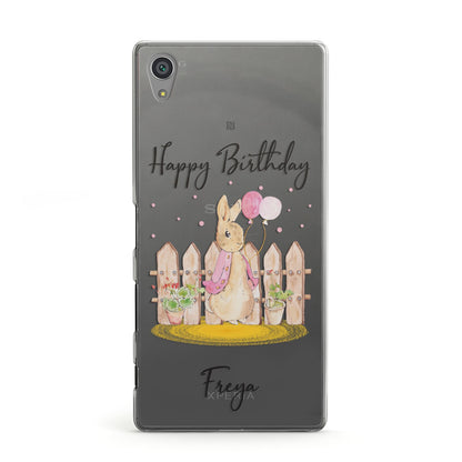 Personalised Children s Birthday Rabbit Sony Xperia Case